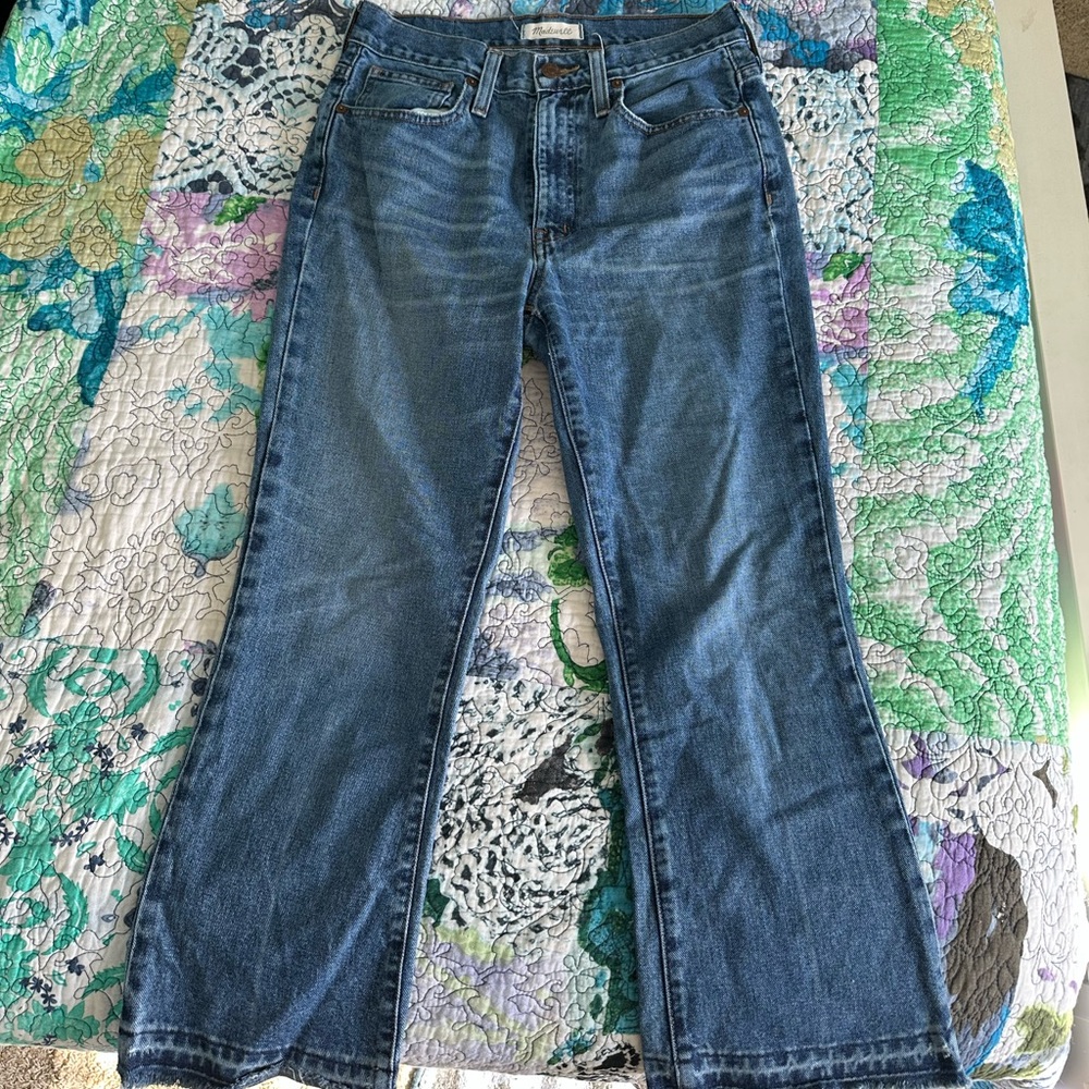 madewell retro crop bootcut jeans